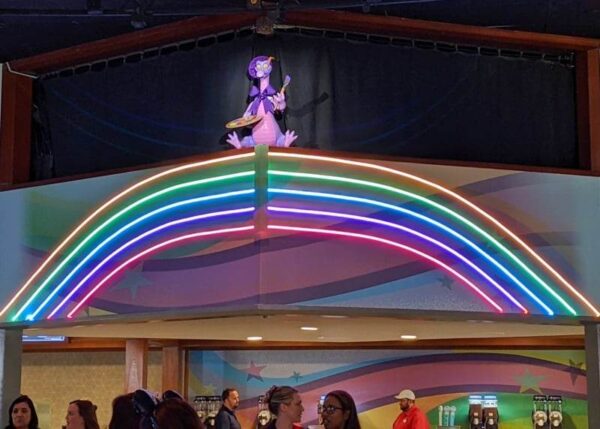 Dragon sitting on rainbow