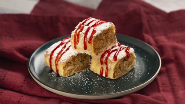 ugelach: Pastry with raspberry jam, walnuts, and cinnamon