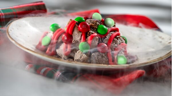 Liquid Nitrogen Chocolate-Peppermint Mousse featuring M&M’S Holiday Mint Chocolate Candies (New)