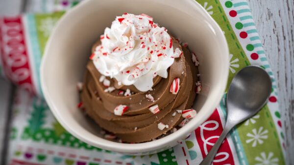 Peppermint Sundae: Chocolate ice cream, whipped cream, and peppermint candy
