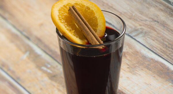 Ponche Navideño: Christmas punch with apples, pears, guava, oranges, dried hibiscus, brown sugar, tamarind, cinnamon sticks, and cloves (Served warm) (Non-alcoholic)