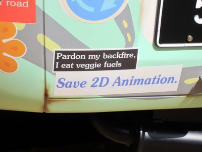 fillmore-car-bumper-stickers He's got the best bumper stickers, like this one: Save 2D Animation.