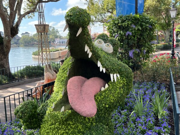 Peter Pan topiaries.