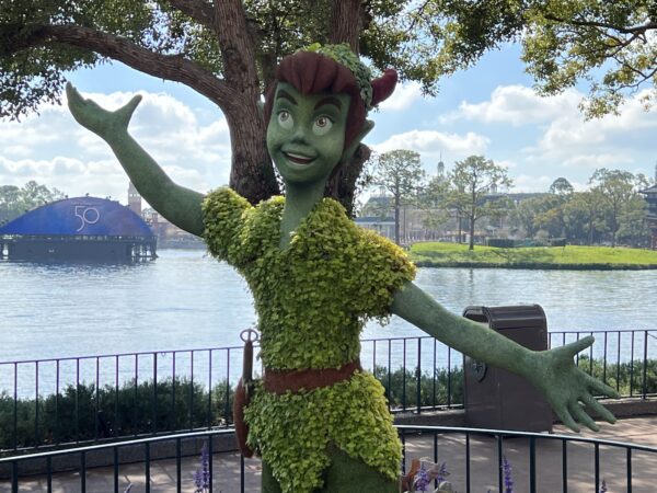 Peter Pan topiaries.