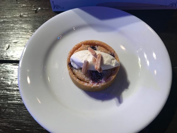 The Alps - Blueberry and Almond Frangipane Tart with Crème Fraîche and Blue Diamond Almonds