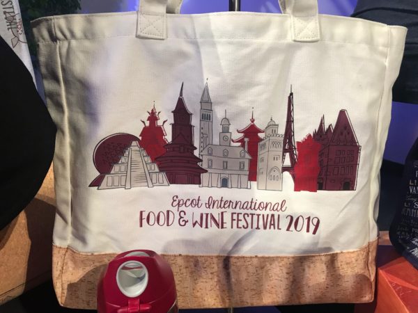 Epcot International Food and Wine Festival 2019 tote bag