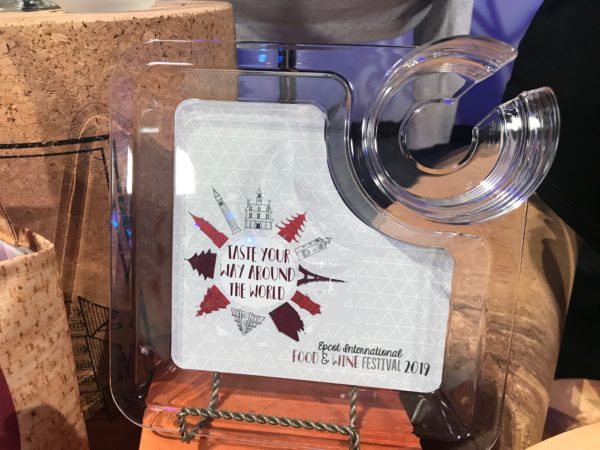 Taste Tour way Around the World - Epcot International Food an Wine Festival 2019 wine glass holder plate