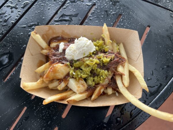 The butter, gravy, cheese, and meat made for a delicious and hearty combo!