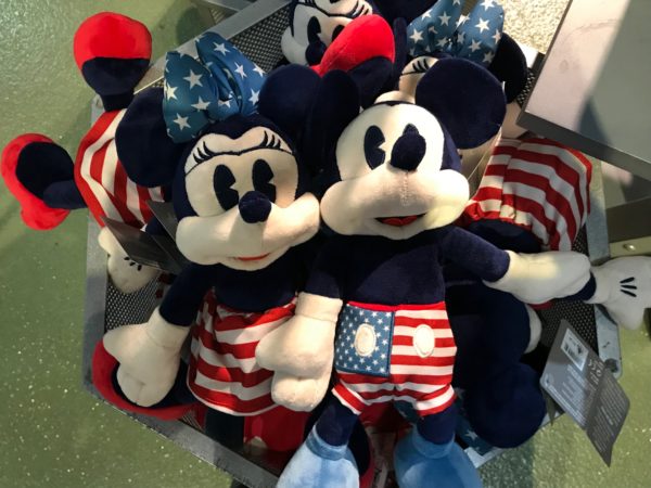 Mickey and Minnie are dressed in their finest Red, White, and Blue!