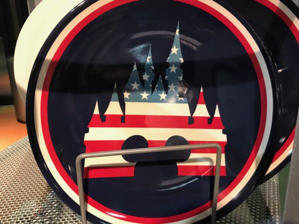 Here’s a different style of plate with the classic Mickey design in front of Cinderella Castle!