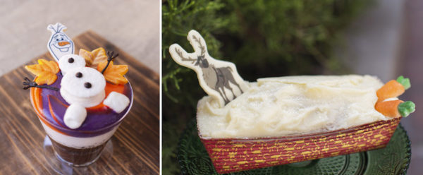 Olaf’s Frozen Hot Chocolate Cake and Sven Carrot Cake. Photo credits (C) Disney Enterprises, Inc. All Rights Reserved 