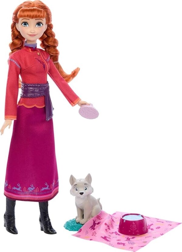 Disney Frozen Anna and Wolf Cub Doll Set