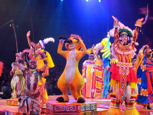 The Festival Of The Lion King has plenty of color and action that boys will love.