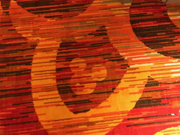 The hallways feature colorful and beautiful artwork.