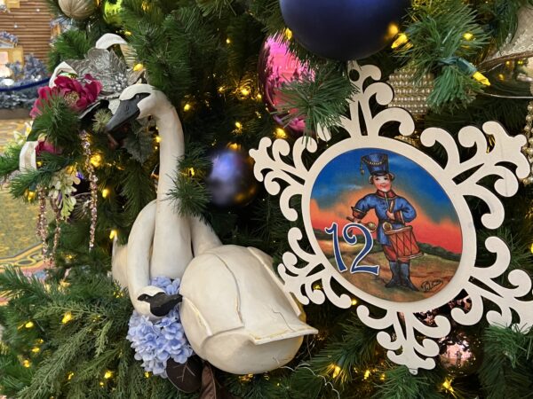 Twelve drummers drumming.