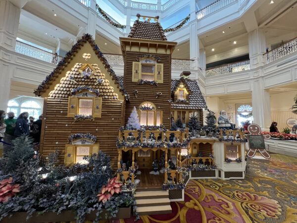 This year's house has gold and blue accents.