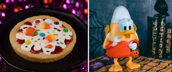Halloween Candy Cookie Pizza, Donald Candy Corn Sipper. Photo Credits © Disney Enterprises, Inc. All Rights Reserved.
