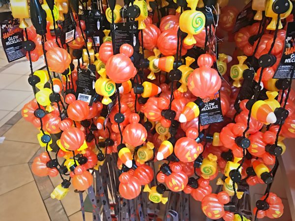 Light up necklace includes Mickey head pumpkins and candy corn for $15.96.