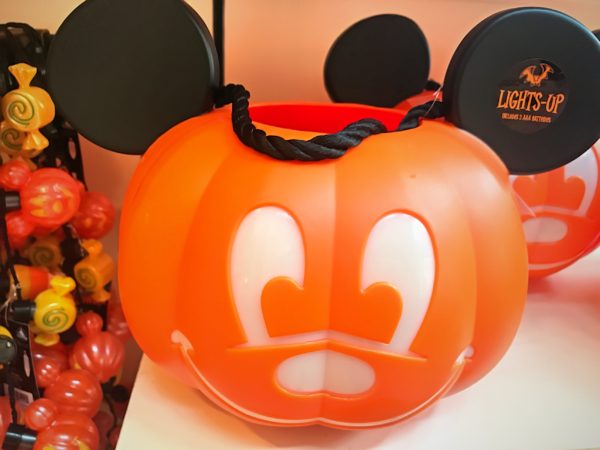 This light-up Mickey candy-collecting jack-o-lantern is $19.99.
