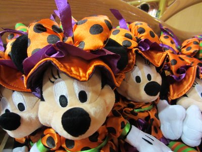 Minnie Mouse is decked out in her best Halloween attire.