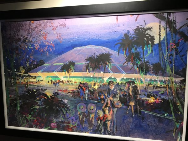 This Horizons concept art by Herbert Ryman was on display at the Epcot International Festival of the Arts 2017.
