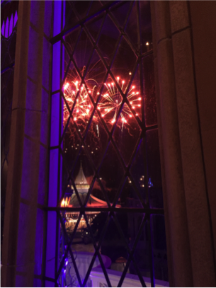 The view of the fireworks from inside Cinderella Castle is amazing!