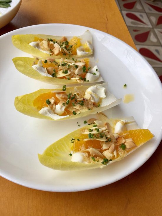 Endivias con queso de cabra y naranjas. Jaleo at Disney Springs. Photo Credit © Disney Enterprises, Inc. All Rights Reserved.