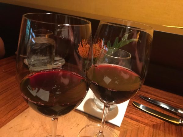 The red wine paired with the Bone In Ribeye was a Rudei Shultz Syrah from Stellenbosch.