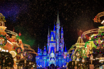 Cinderella's Castle at Christmas. Photo Credit © Disney Enterprises, Inc. All Rights Reserved.