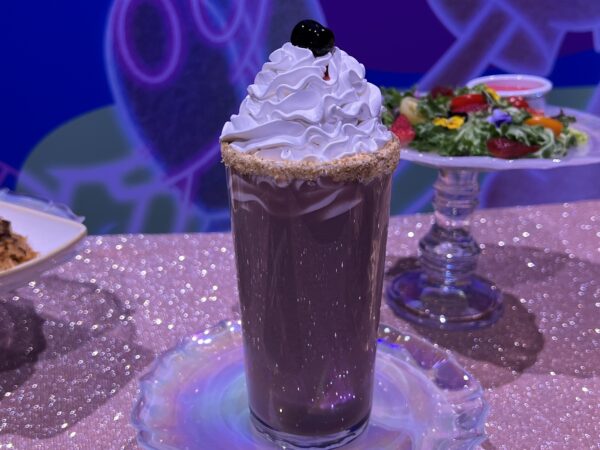 I Cannot Tell A lie Shake. Vanilla and cherry shake garnished with a brown sugar-graham cracker rim. Available at Liberty Tree Tavern.