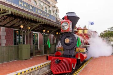 Walt Disney World Railroad Main Street U.S.A. station at Magic Kingdom. Photo Credit © Disney Enterprises, Inc. All Rights Reserved.