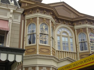 Reading the windows is like taking a trour through a museum of Disney World history.