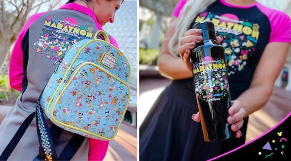 Marathon Weekend Loungefly backpack and CORKCICLE drinkware. Photo Credit © Disney Enterprises, Inc. All Rights Reserved.