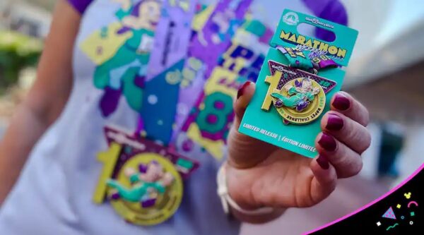 Marathon Weekend commemorative pins. Photo Credit © Disney Enterprises, Inc. All Rights Reserved.