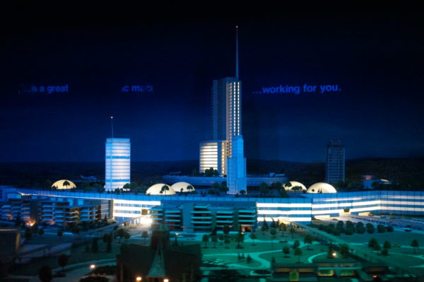 This is the model of Progress City, which was the original concept for the area that is now Epcot.