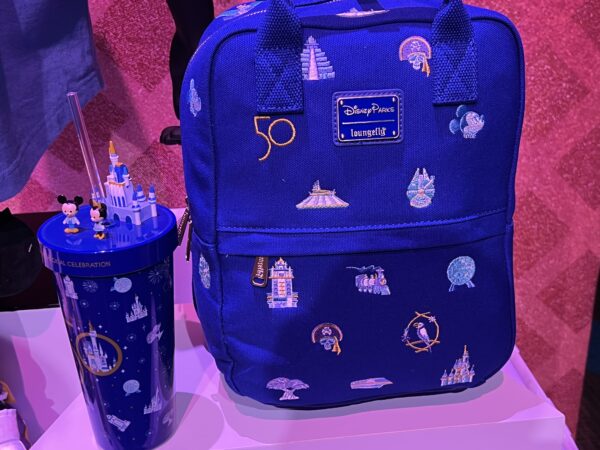 Loungefly backpack and tumbler.