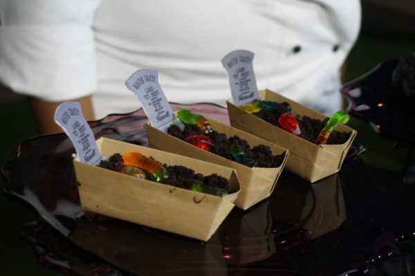 This Worms and Dirt treat is available at Pecos Bill Tall Tale Inn. Besides being a classic dessert, this one is gluten free! It's available exclusively at the Halloween Party until October 1st when it will be available in the parks for the rest of the season!