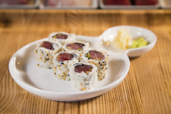 Spicy Tuna Roll. Morimoto Asia at Disney Springs. Photo Credit © Disney Enterprises, Inc. All Rights Reserved.