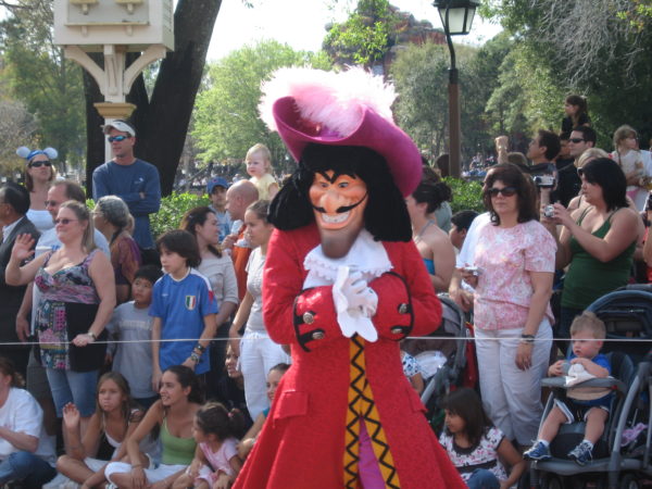 Captain Hook joined the villains on the Face Your Darkest Fears float.