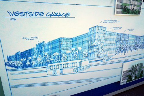 Architectural rendering of the parking garage.