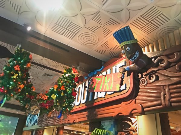 Another view of the lovely garland hanging outside of BouTiki.