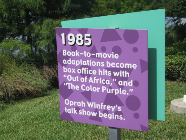 1985: Book-to-movie adaptations become box office hits with "Out of Africa" and "The Color Purple." Oprah Winfrey's talk show begins.