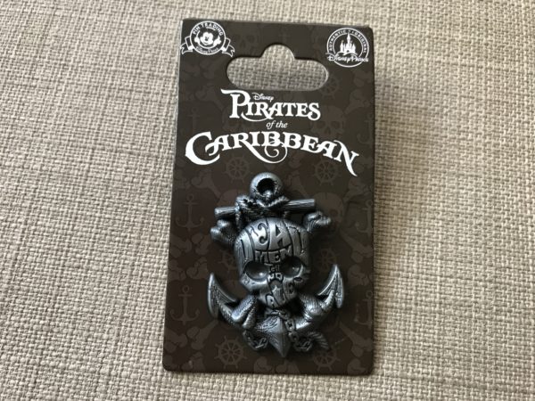 Dead Men Tell No Tales Skull and Anchor pin. 