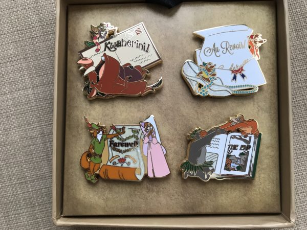 Here are the four pins in the Love is an Adventure limited edition pin pack!