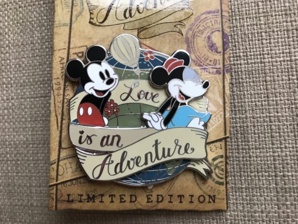 Limited Edition Love is an Adventure Mickey and Minnie Mouse pin.