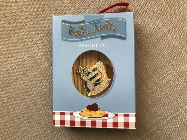 Bella Notte! This Lady and the Tramp pin looks like a takeout box. 