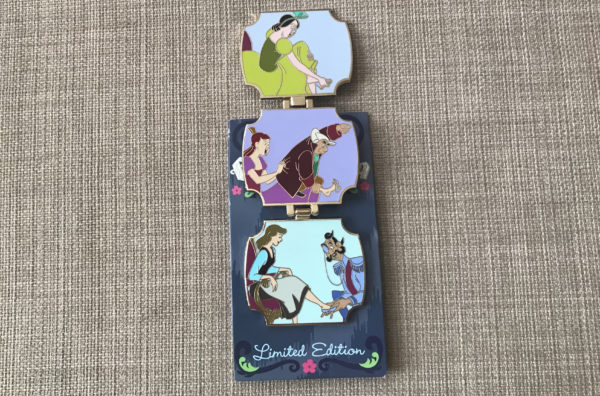This pin shows her two evil step sisters trying on the shoe then it finally fitting perfectly on Cinderella's foot!
