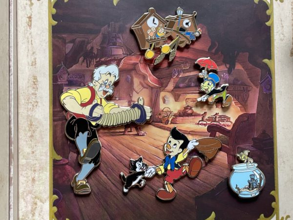 The boxed set includes five pins.