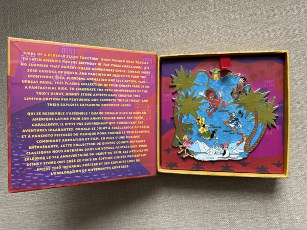 The box opens to show the beautiful pin.