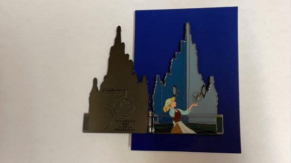 The pin opens up to reveal Cinderella.